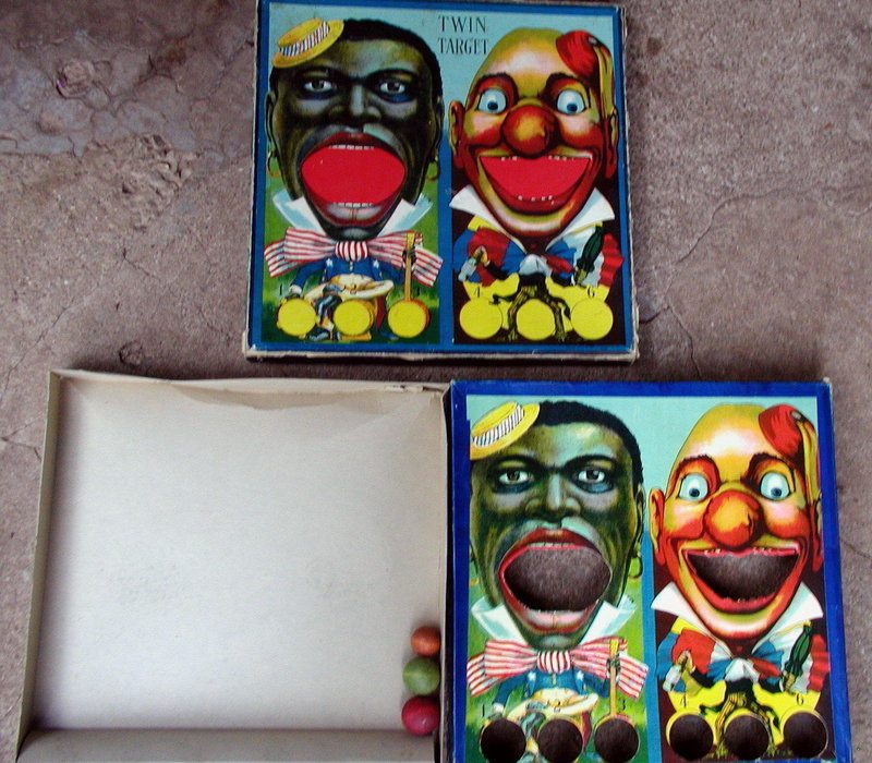 1920s Milton Bradley Black Memorabilia TWIN TARGET Game