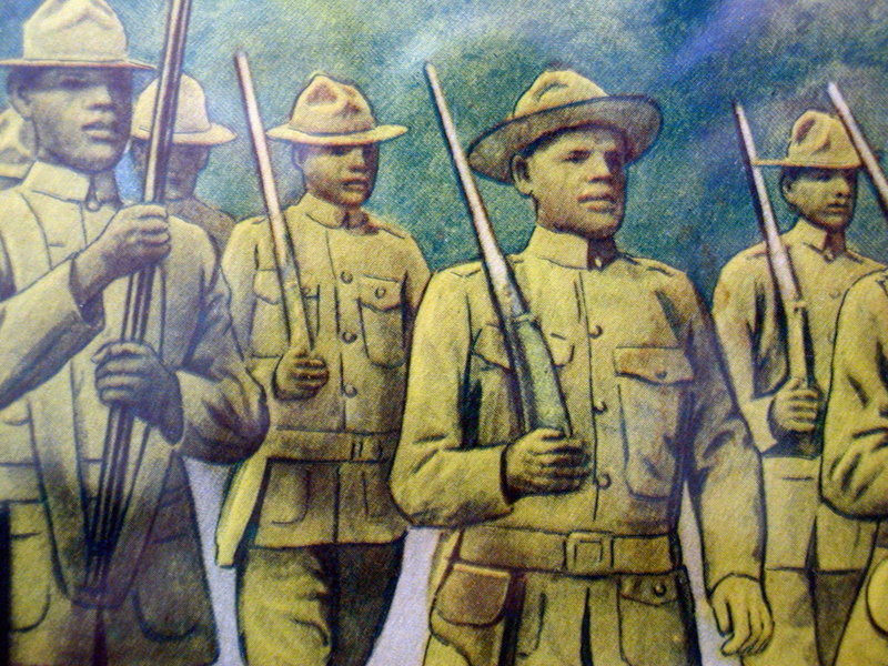 Fab 1918 World War I Poster COLORED MAN IS NO SLACKER