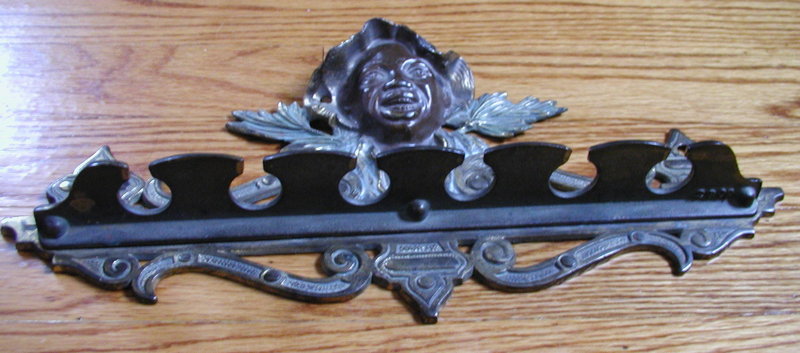 Wonderful 1920 Black Boy Johnny Griffin Brass Pipe Rack