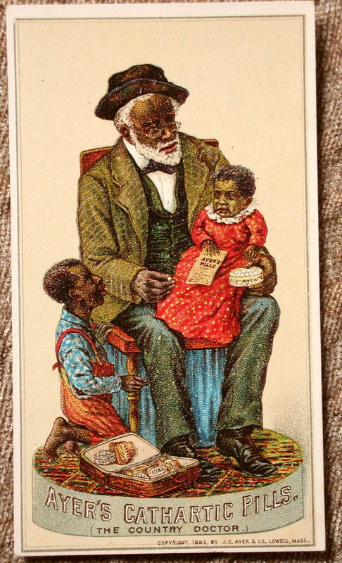 FAB Group of FOUR 1880-90's Black Memorabilia Trade Cards