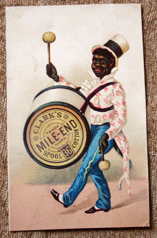 FAB Group of FOUR 1880-90's Black Memorabilia Trade Cards