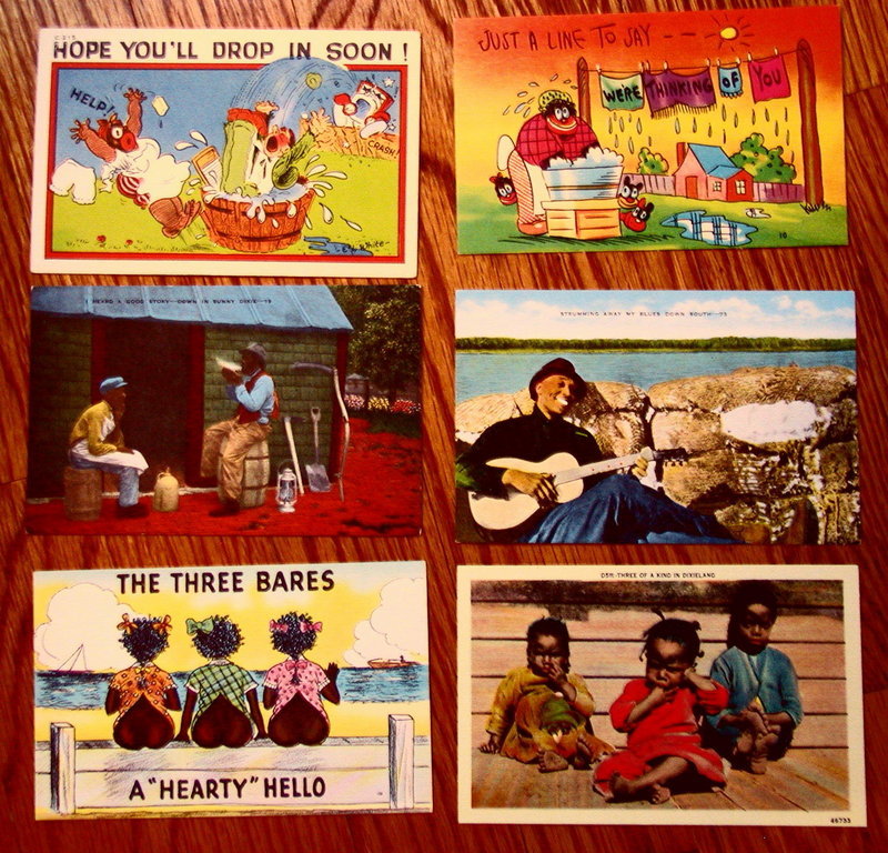 Group 11 Black Memorabilia Postcards 1930-1950s Vintage