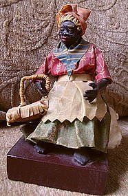 1920 New Orleans Vargas Wax Black Doll Praline Seller