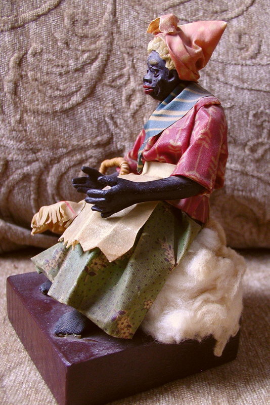 1920 New Orleans Vargas Wax Black Doll Praline Seller