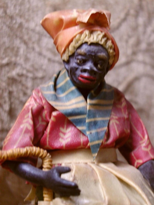 1920 New Orleans Vargas Wax Black Doll Praline Seller