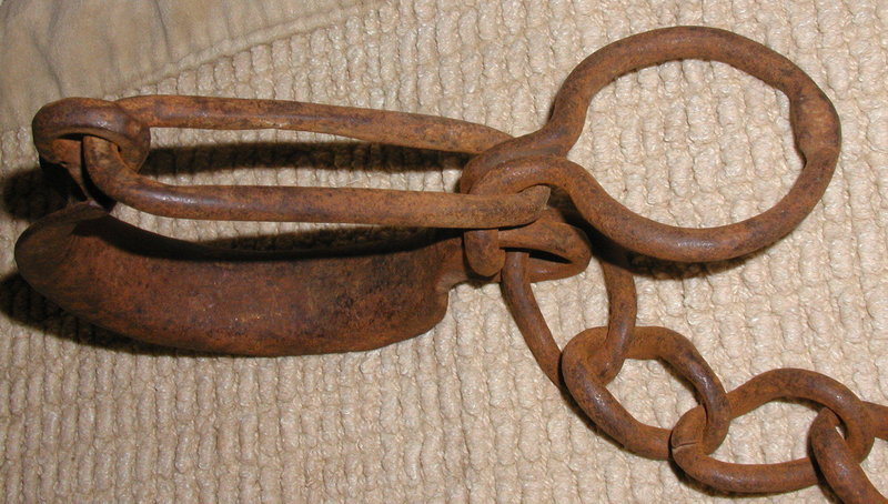 RARE Authentic 19thC Georgia ADULT SLAVE Shackles
