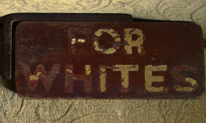 RARE 1920s JIM CROW Segregation FOR COLORED WHITES Sign