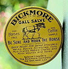 Old Veterinary BICKMORE Horse Gall Salve Sample Tin