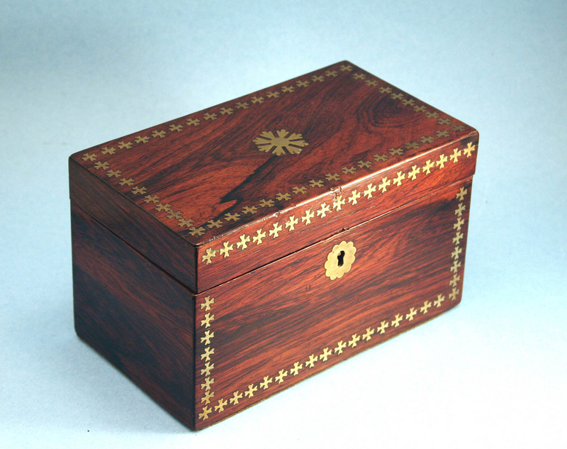 Antique French Rosewood Tea Caddy