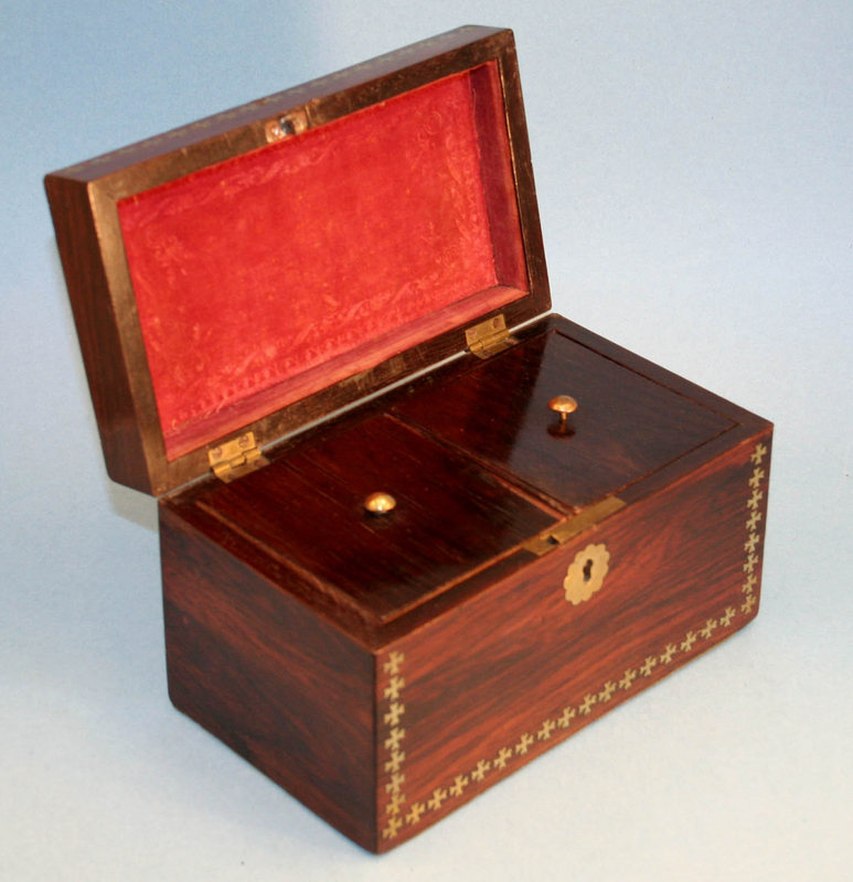 Antique French Rosewood Tea Caddy