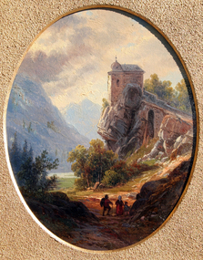 Travelers in an Alpine Landscape