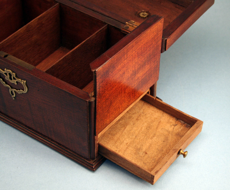 18th Century English Tea Caddy with Hidden Drawer