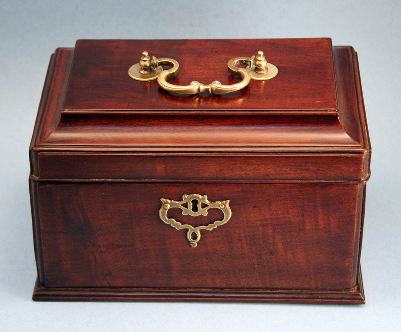 18th Century English Tea Caddy with Hidden Drawer