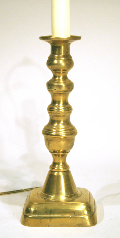 Antique English Brass Candlestick wired as a lamp