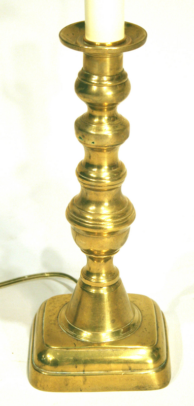 Antique English Brass Candlestick wired as a lamp