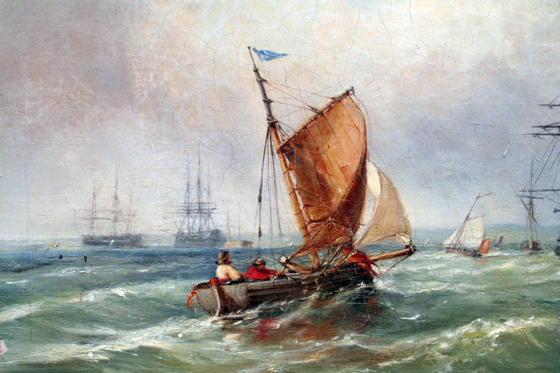 &quot;The Old Ship Victory&quot; by Ebenezer Colls (Br., b. 1812)