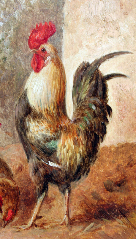 Chickens and Rooster by Federico Jiménez Fernandez