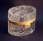 Antique Charles X Style Cut Crystal Box