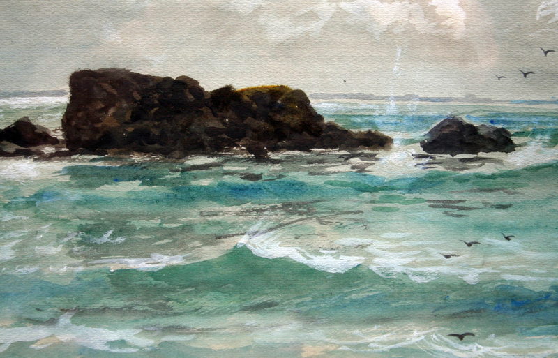 Edmond Darch Lewis   (American, 1835-1910), Watercolor, Schooner