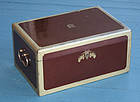 Antique Chinese Export Rouge Lacquer Tea Caddy
