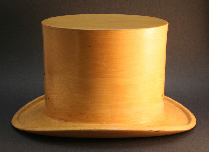Carved Wooden Top Hat
