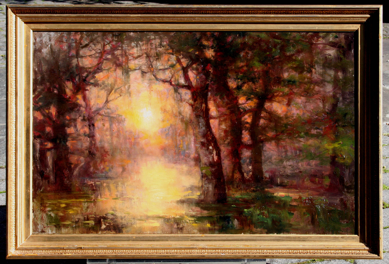 Bayou Scene by Lucien Whiting Powell (American 1846-1930)