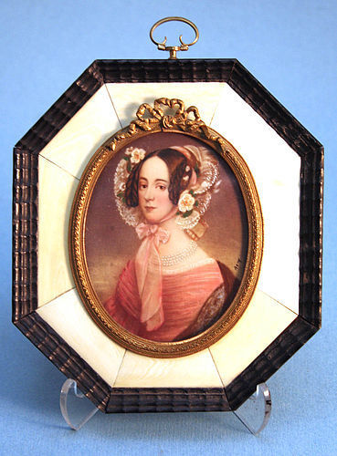 Late Regency Miniature Portrait of a Young Woman