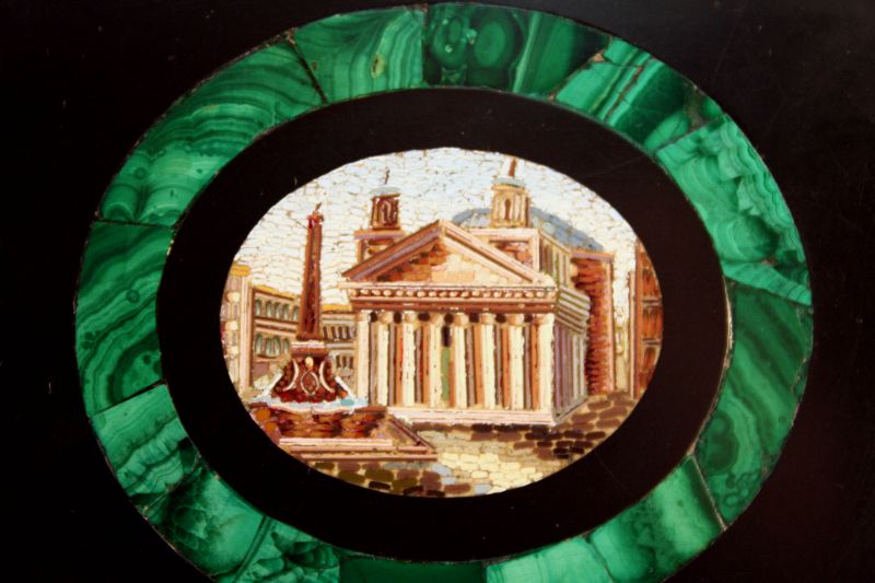 Grand Tour Micro-mosaic Plaque of the Pantheon