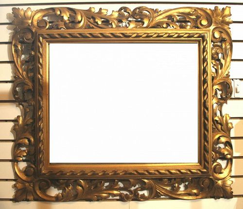 Antique Italian Openwork Carved and Gilt Mirror
