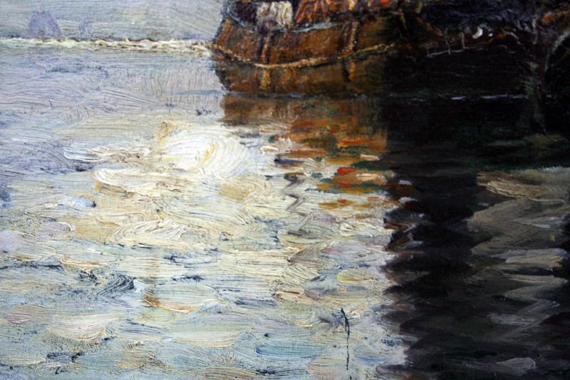 Marine Painting by Hendricks A. Hallett (American 1847-1921 )