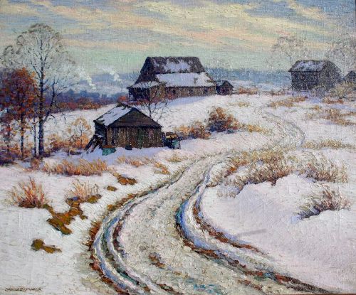 Farm in Winter by Benson Bond Moore (American 1882-1974)