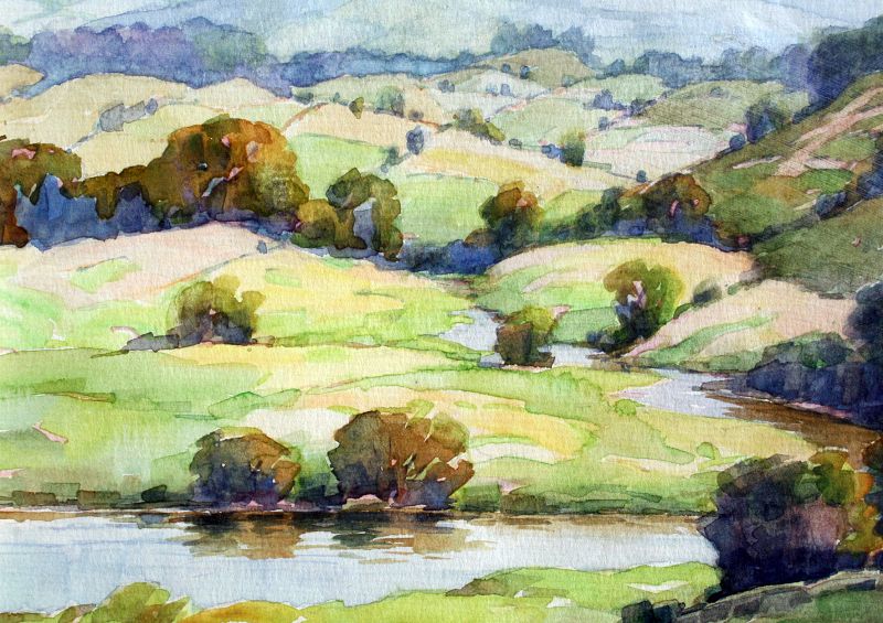 Pennsylvania Landscape by Benson Bond Moore (American 1882-1974)