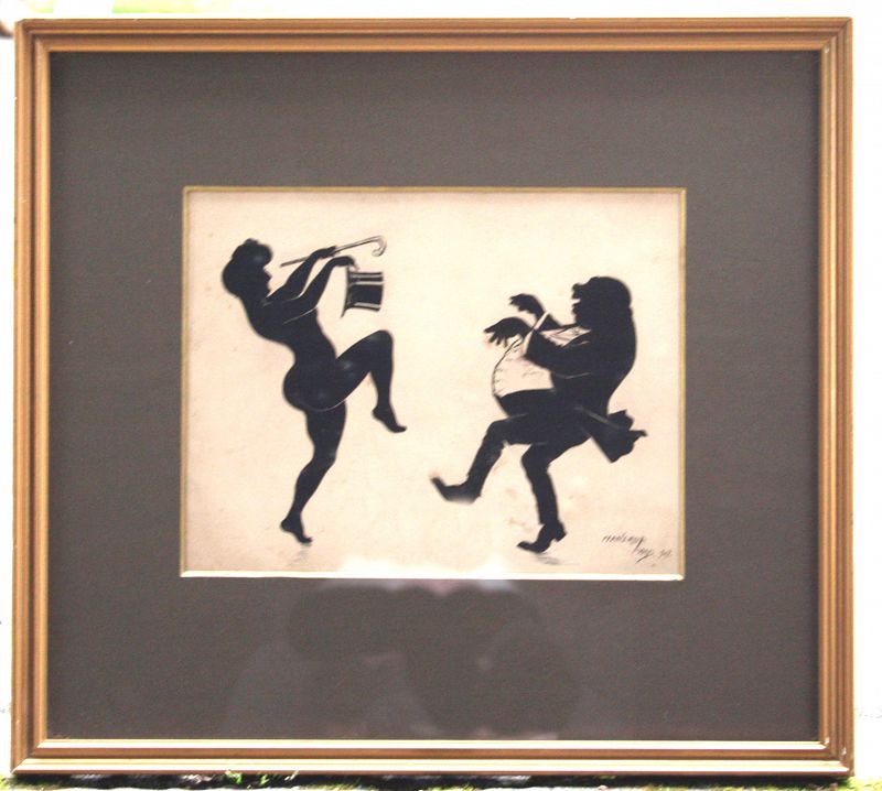 Cut Sihoulette of Dancing Man and Woman by Charles Handrup