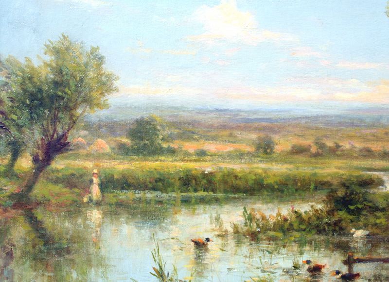Farm Landscape by Henry Maidment (British, fl. 1889-1914)