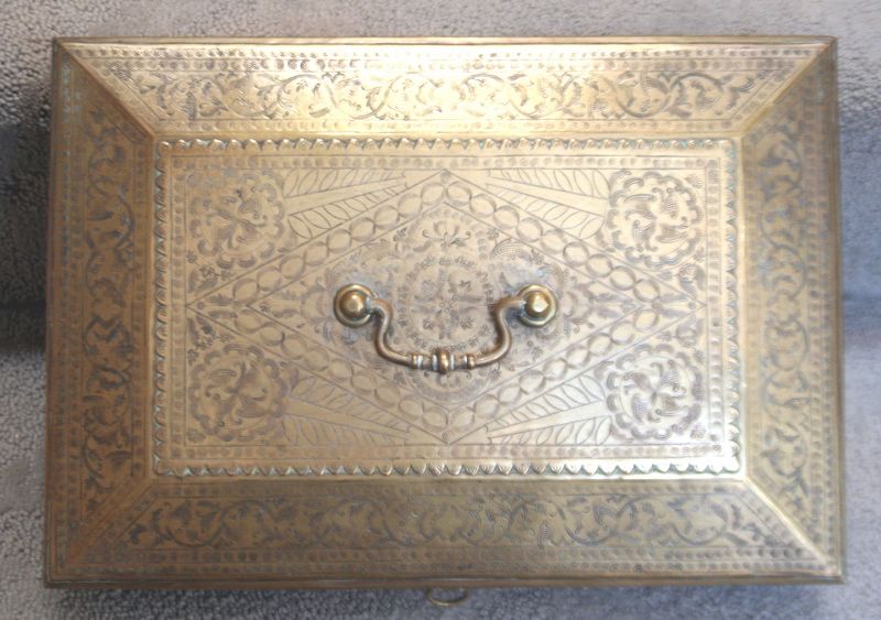 Anglo-Indian Brass Document Box