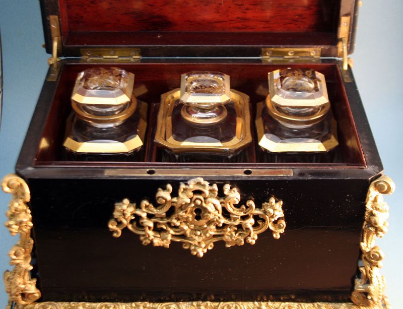 Exceptional Napoleon III Tea Chest with Ormolu Mounts