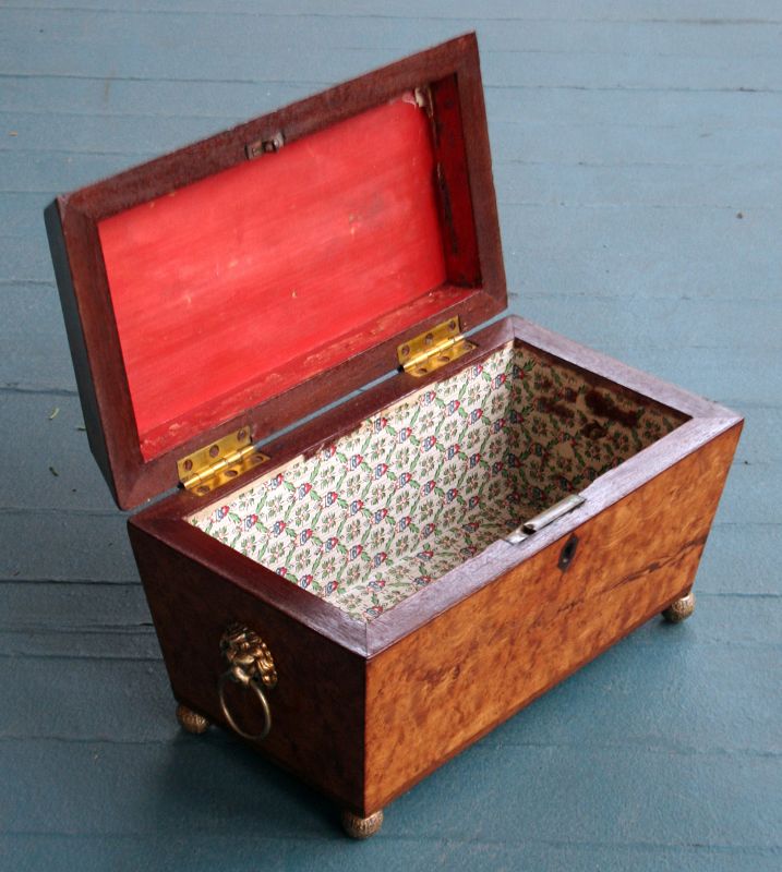 Antique Bird's-Eye Maple Tea Caddy