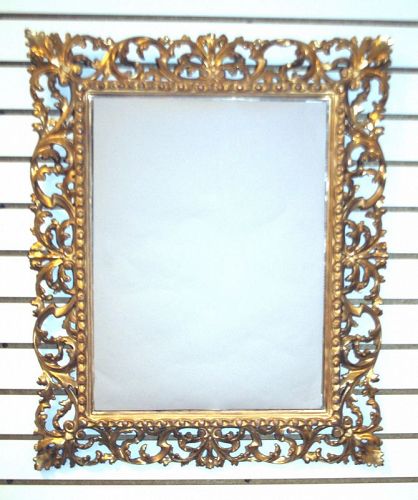 Antique Italian Carved and Gilt Wood Mirror