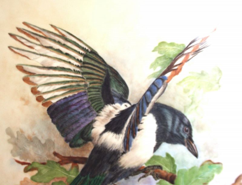 Painting of a Bird on a Branch