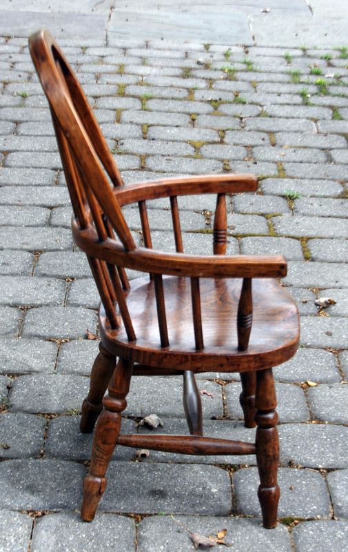 Classic English Child's Windsor Armchair