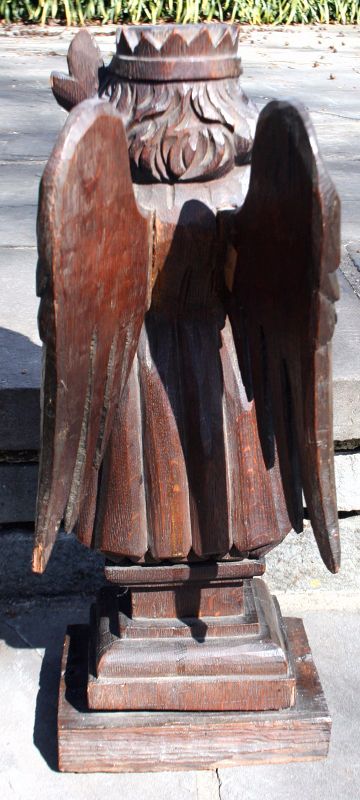 Antique Carved Wooden Angel