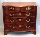 Exceptional George III Serpentine Chest of Drawers in the FrenchManner