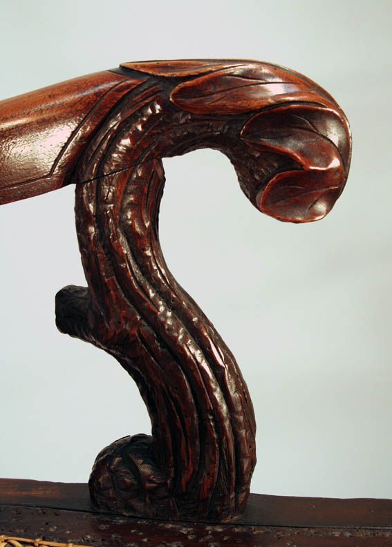 Impressive Black Forest Carved Armchair