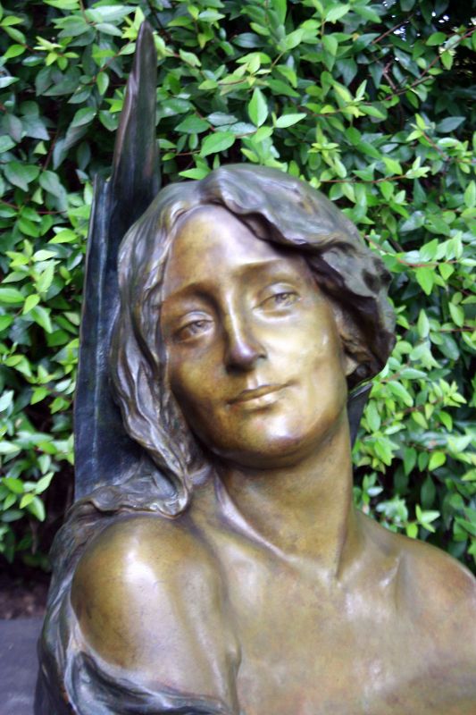 Art Noveau Bronze of a Young Beauty by Maurice Boval (Fr., 1863–1916)*