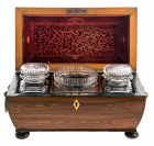 Regency Tea Chest with Crystal Fittings