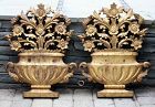 Rare Large Pair of Antique Wall Appliques