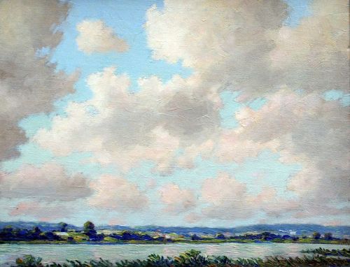 Potomac River Landscape by Benson Bond Moore (American 1882-1974)