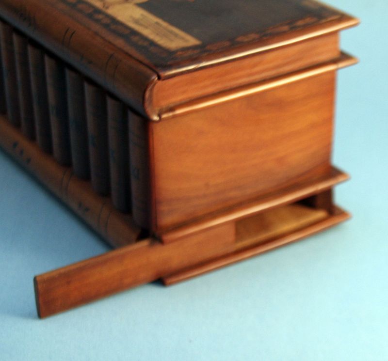 Antique Italian Book Form Trick Box