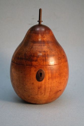 Antique Pear Form Tea Caddy