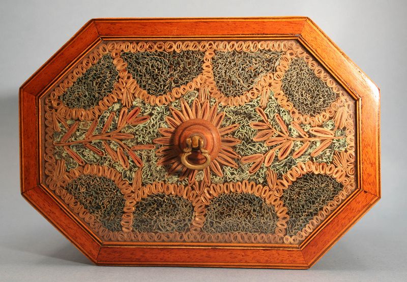 Rare Quillwork Tea Caddy